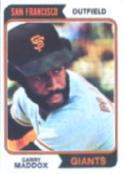 1974 Topps Baseball Cards      178     Garry Maddox